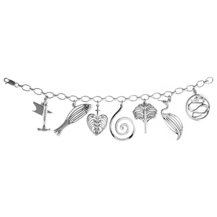 Philip Simmons armband met 7 bedeltjes voor wholesale door G2 Silver