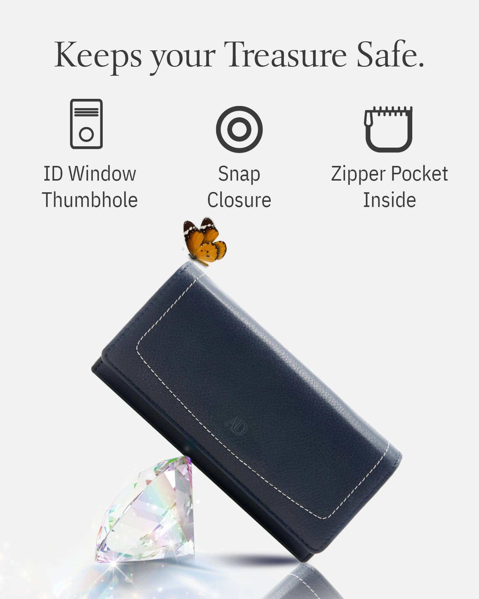 Access Denied Accessories - Wholesale Wallet - Women's - Accordion Clutch Wallet for Women Removable Checkbook Holder7