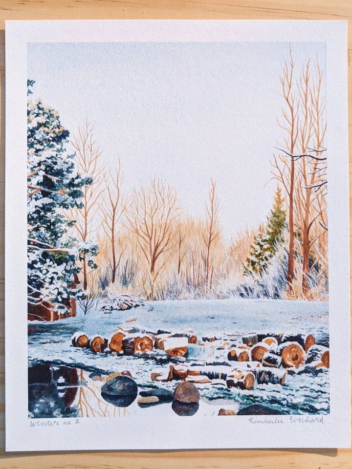 Winter Landscape no. 2 - Fine Art Print for wholesale by Kim Everhard Art