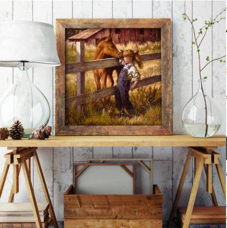 Roslyn Décor - Wholesale Art Print - D3178-2P | A Quick Sniff- Horse Art Print0