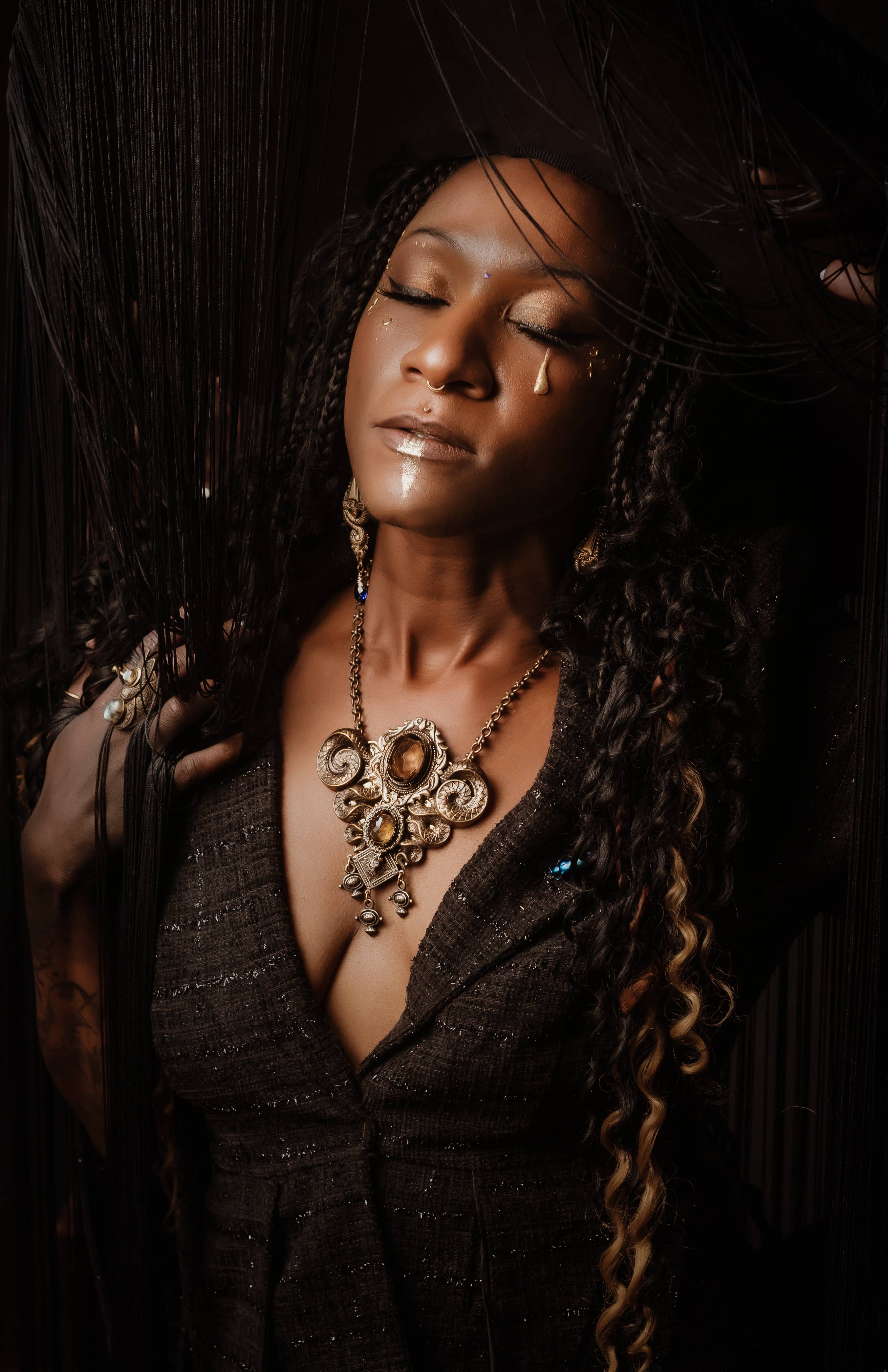 Trollbinde – Engroshandel Halskæde med store vedhæng – Slangeild: Dobbeltspiral Pladevedhæng2