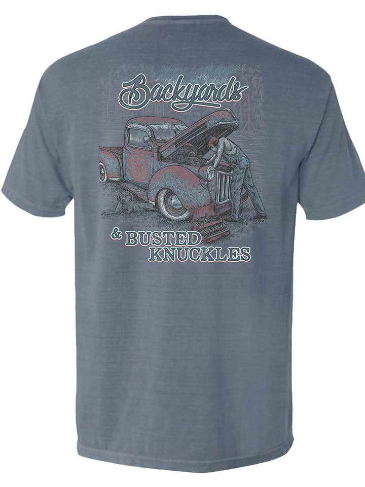 T-shirt à poche Backyards and Busted Knuckles pour la vente par Shield Republic