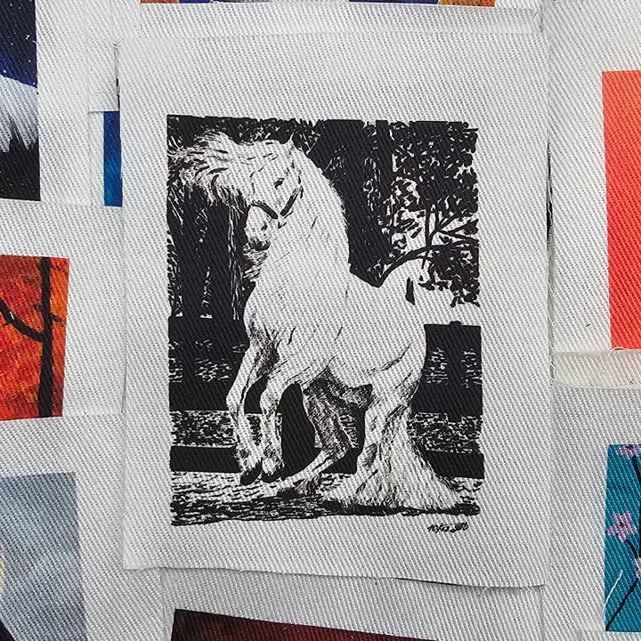 Chevaux Patches à coudre en denim pour la vente par MeerCatArt