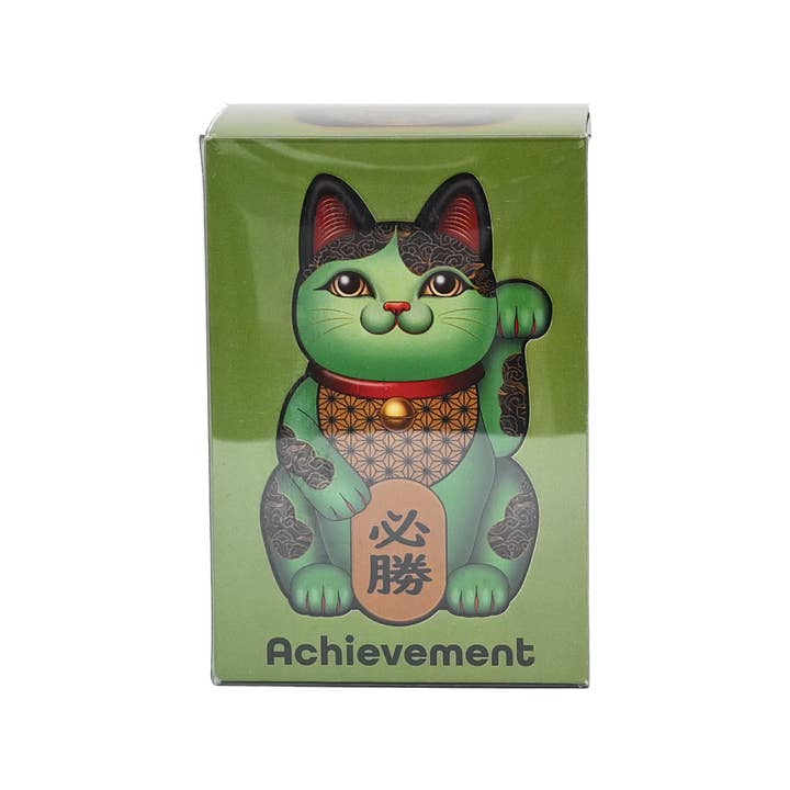 Urban Tokyo - Wholesale Decorative Figurine - 3.25"H Happineko Figurine Green Achievement (1/36)3