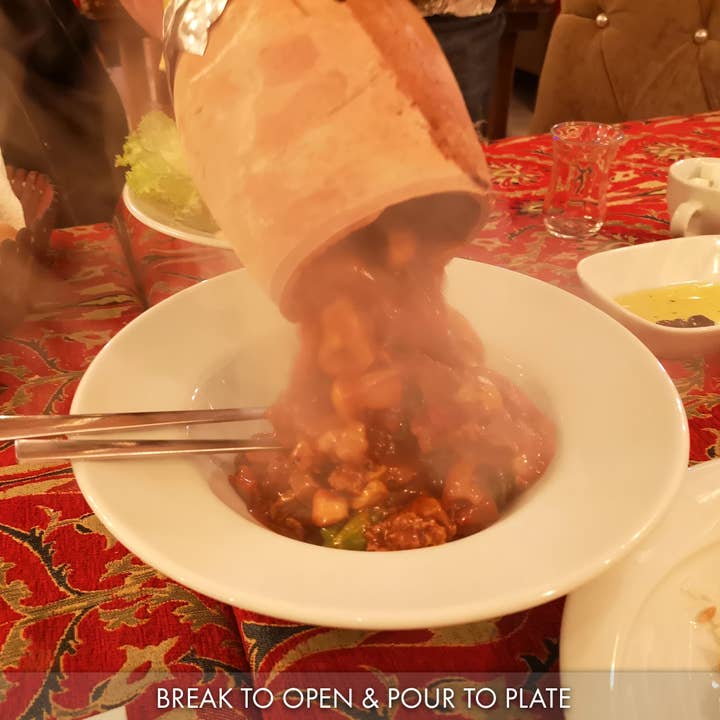 Hakan – Großhandel Kochtopf – Steinguttopf für Testi Kebab, Unglasierter Tontopf, Midi