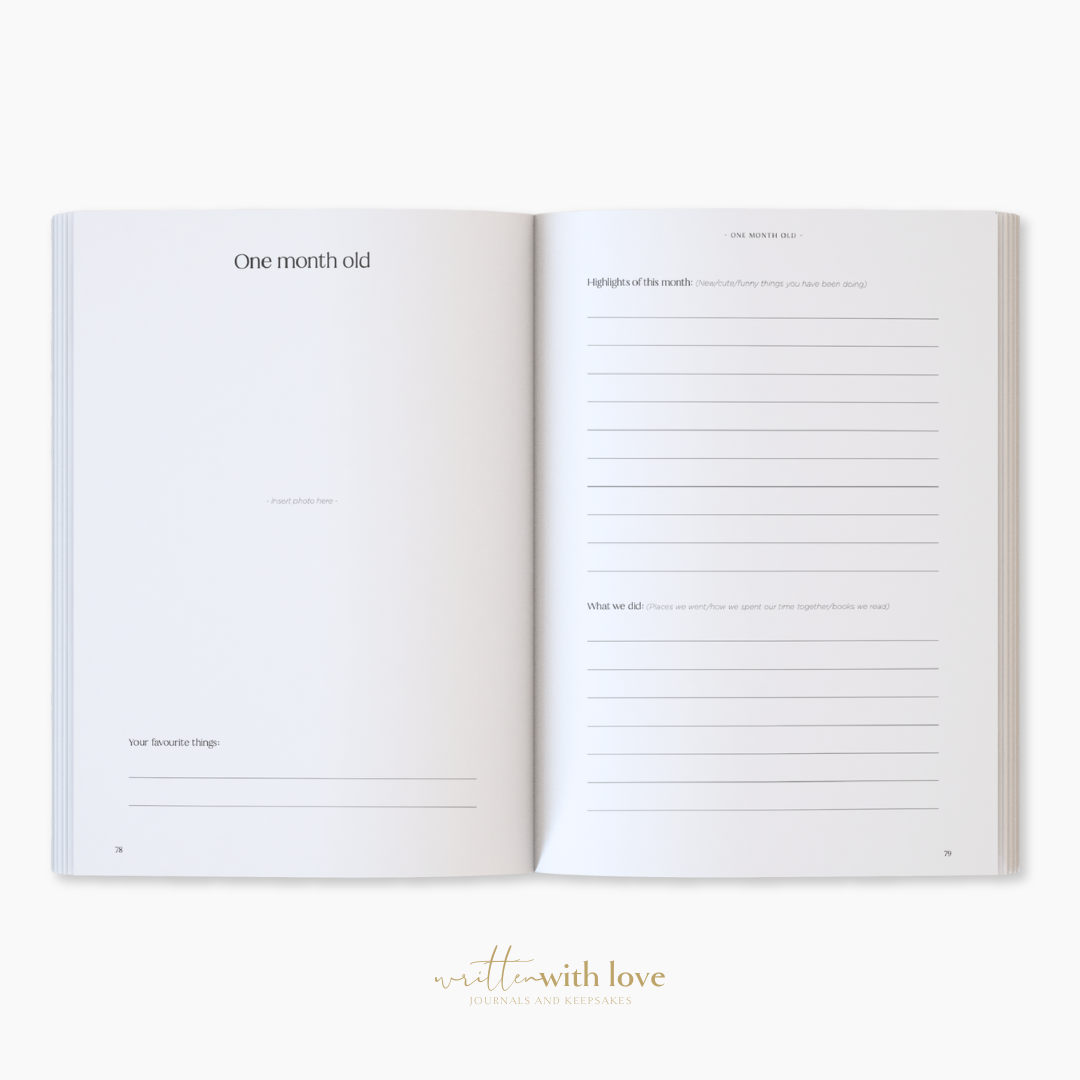 Written With Love – wholesale Memory book – Child & baby – Baby Memory Book with Keepsake Box - Classic White12