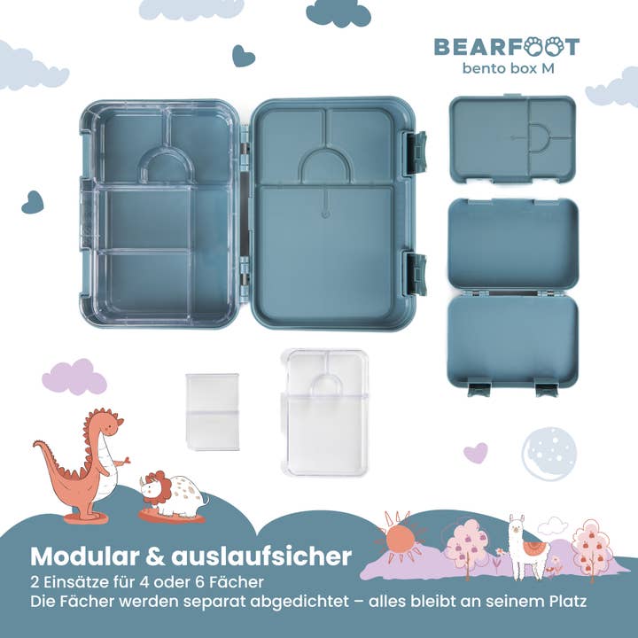 BEARFOOT - Wholesale Broodtrommel/lunchdoos - Kinderen - Lunchbox voor kinderen met vakken, lunchbox, bentobox, brandweer