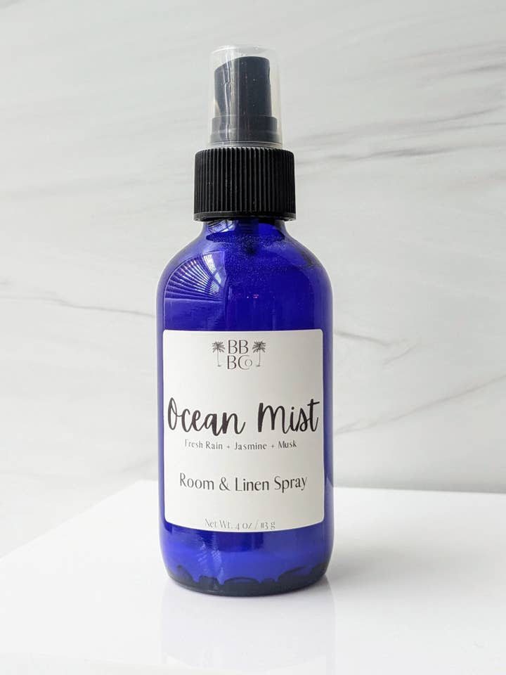 Ocean Mist Room & Linen Spray for wholesale by Beachy Bubbles Bath Co