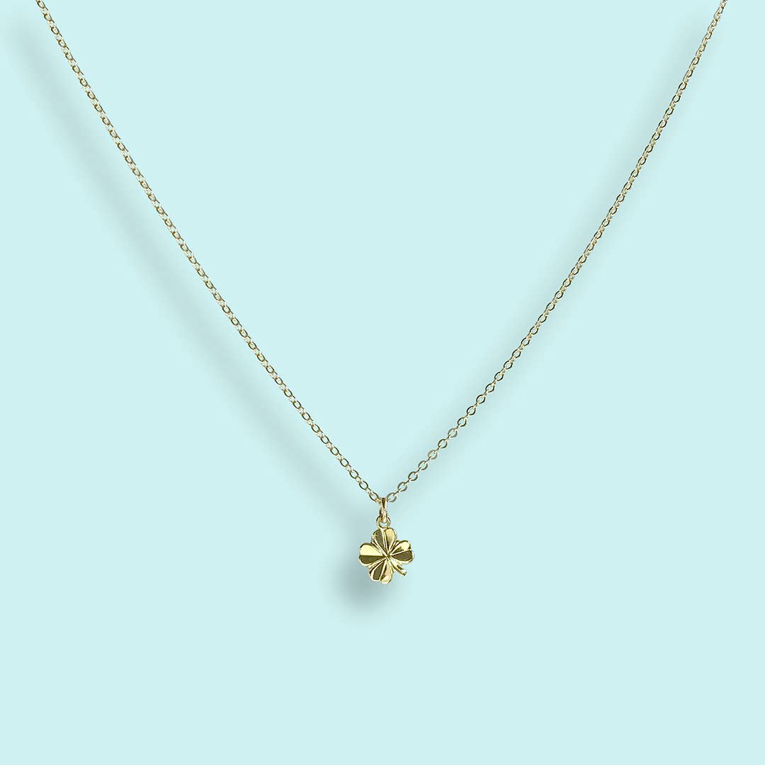 Ornamental Things - Wholesale Pendant/Charm Necklace - Gold Tiny Clover Necklace2
