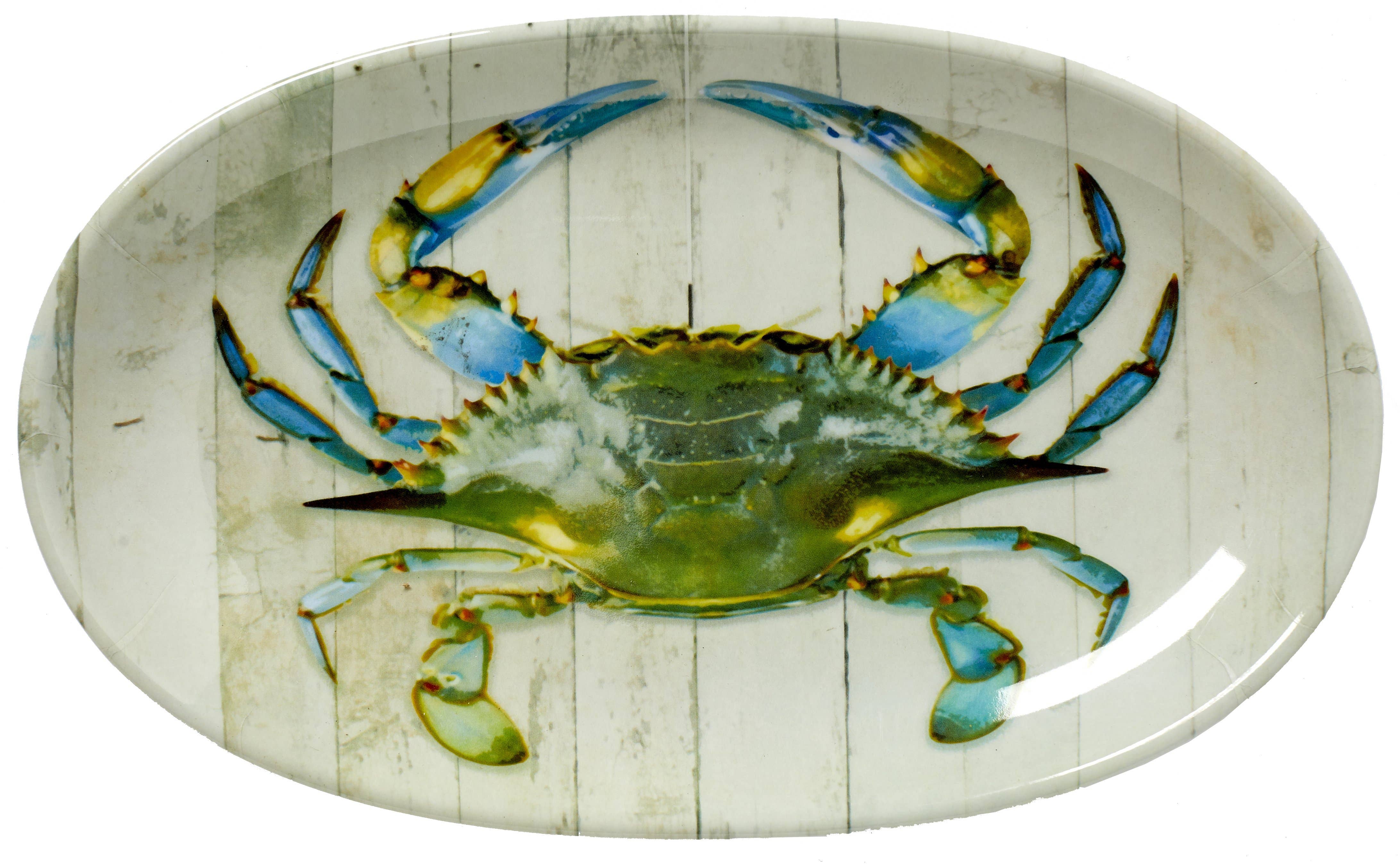 Bandeja de tidbit de cangrejo azul de 8,5" para venta al por mayor de Galleyware