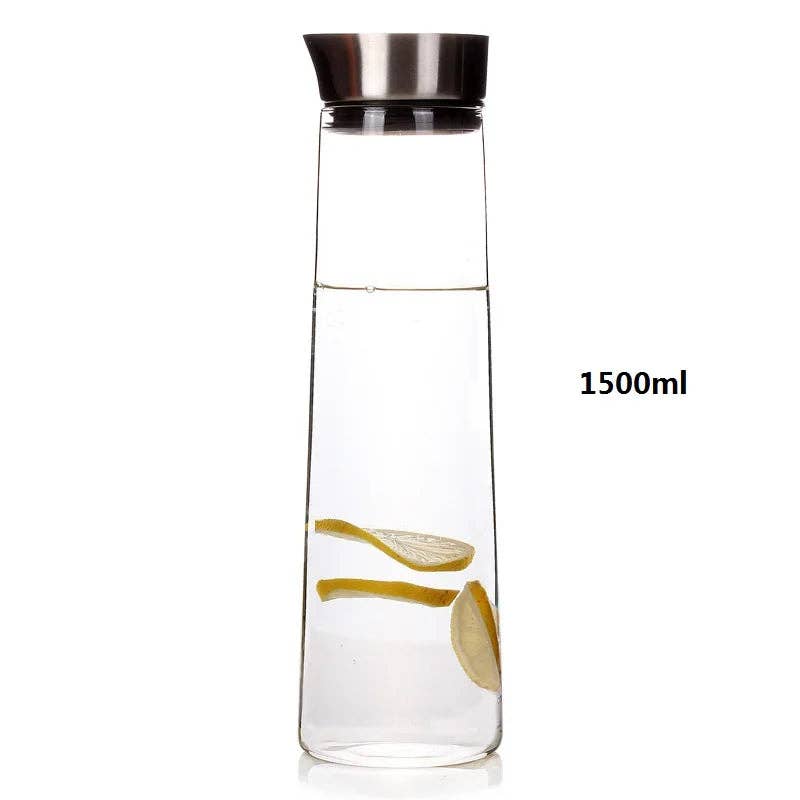 Kiyo Home - Wholesale Pitcher - Glass Pitcher | Glass Jug with Lid | Water Carafe with Lid5