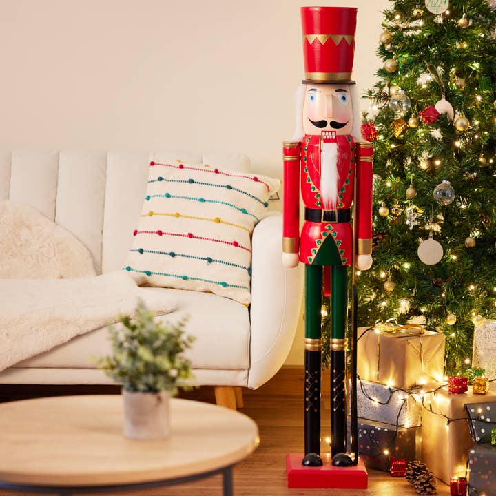 The Twiddlers – wholesale Holiday nutcracker – Giant Christmas Nutcracker Soldier Decoration, 120cm/4ft
