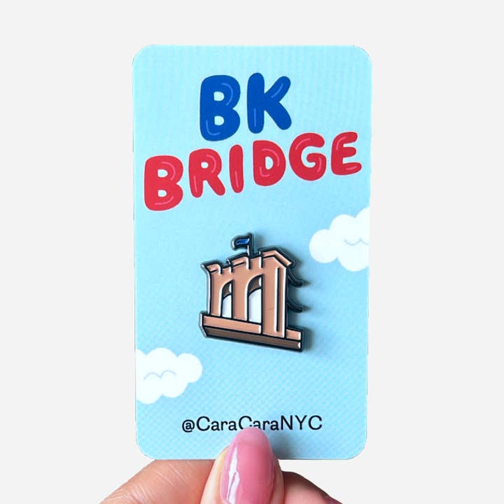 Brooklyn Bridge 1" emaljestift for engroshandel hos CaraCaraNYC