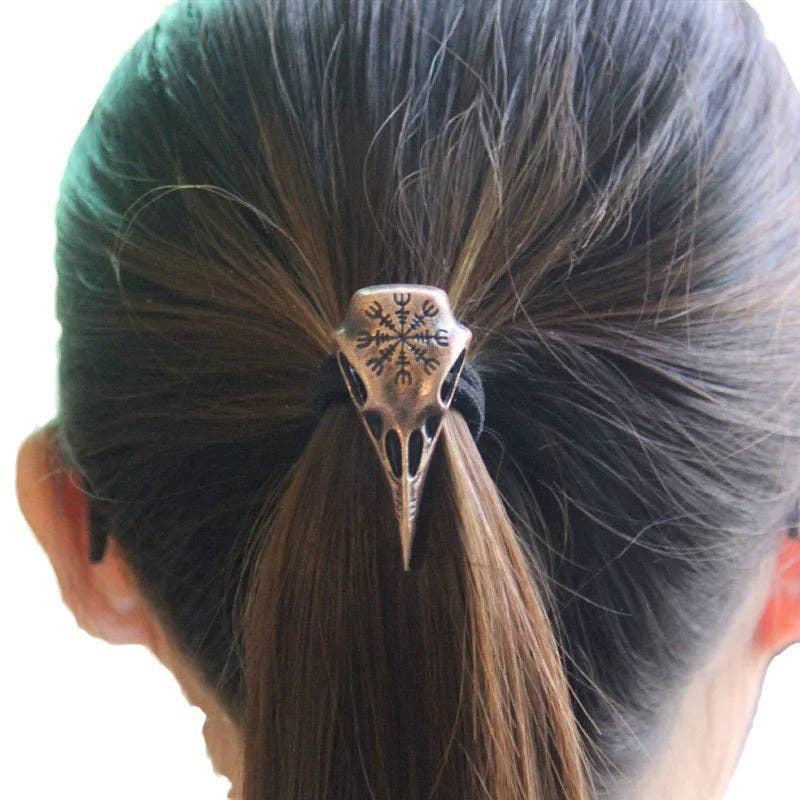 SALINA TRADING INC – wholesale Hair tie – Viking Raven Head Elastic Hair Ties Stylish Accessories4