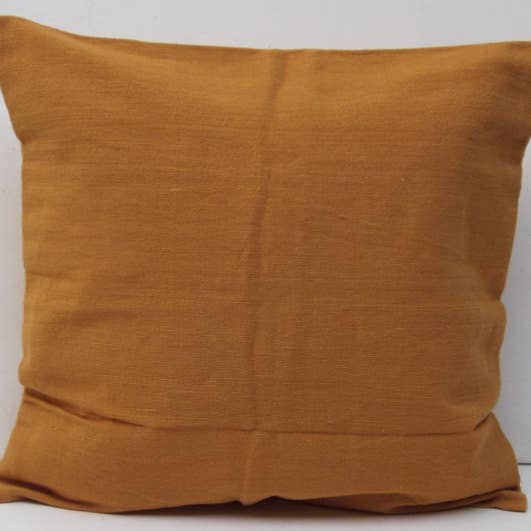 Almohada tejida maciza de 61 cm cuadrados Ocre #3 para venta al por mayor de natural habitat