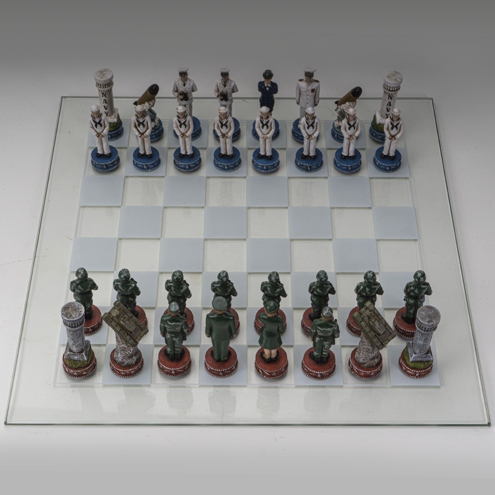 Pacific Trading – Engroshandel Bordpynt – Skaksæt - Hæren VS Flåden0