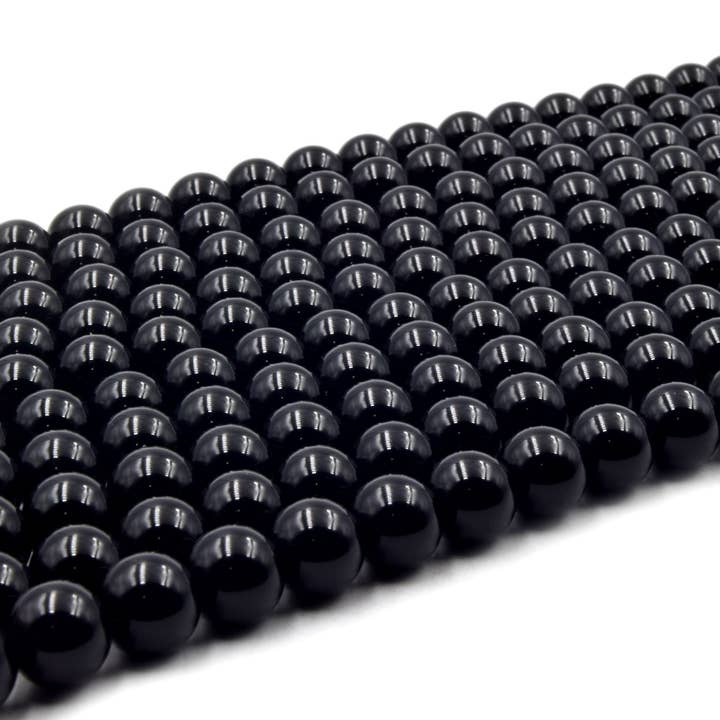 Only Beads - Wholesale Beads - Black Onyx Beads | 6mm 8mm 10mm Round Gemstone Bead1