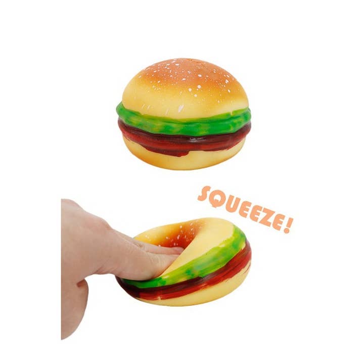 MULTI Hamburger Slime Filled Soft Silicone Squishy Toy for wholesale on Faire