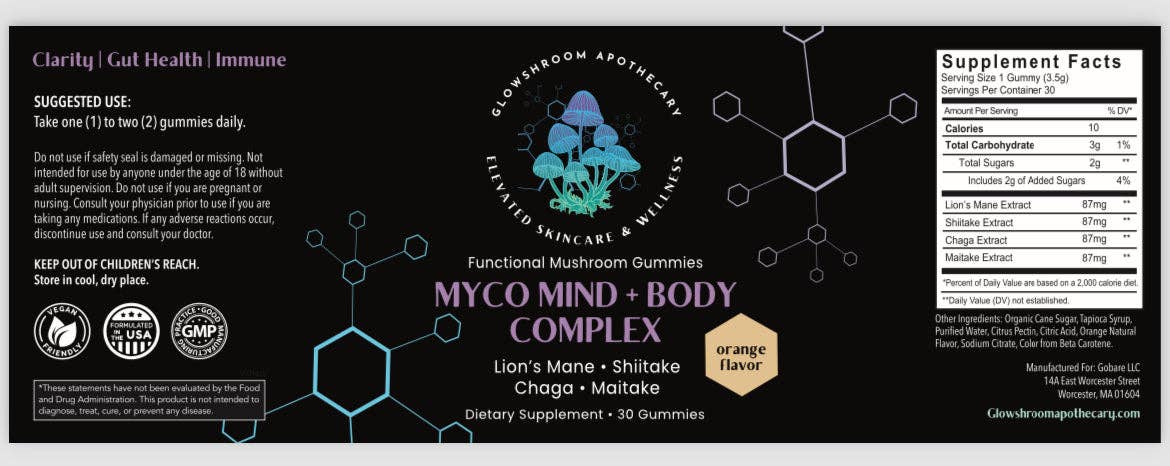 Glowshroom Apothecary - Wholesale Oral Supplement/Vitamin - Functional Mushroom Wellness Gummies2