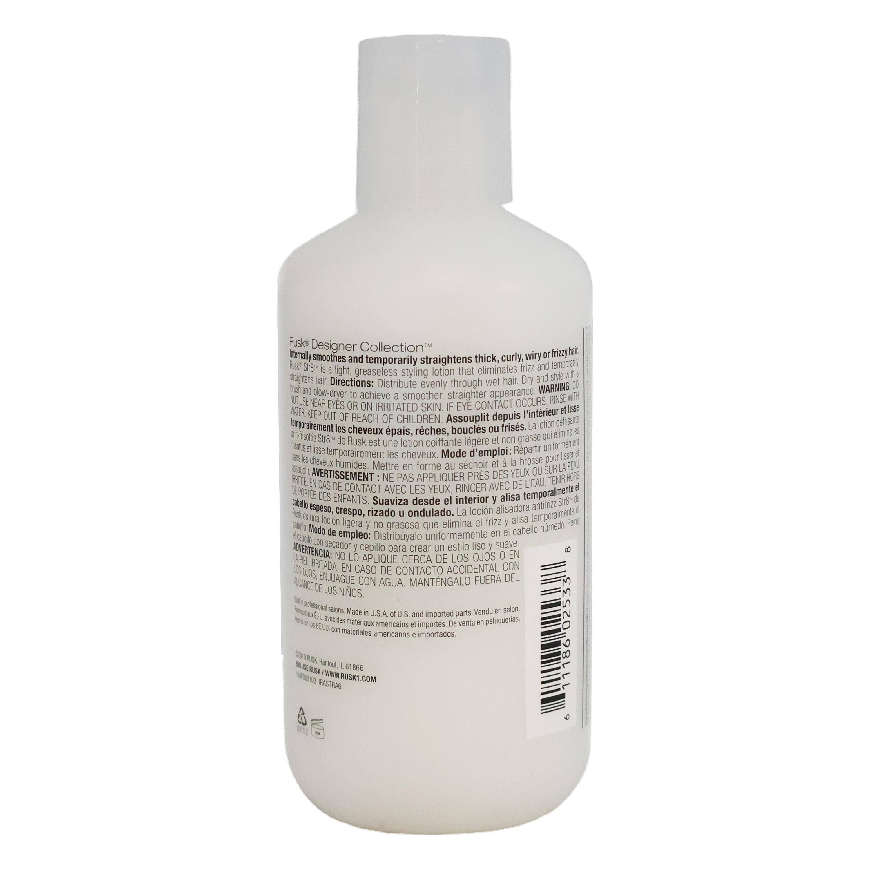 KT Supply - Vendita all'ingrosso Creme idratanti per capelli/corpo - Lozione anticrespo e anti arricciatura Rusk Design STR8, 6 Oz.2