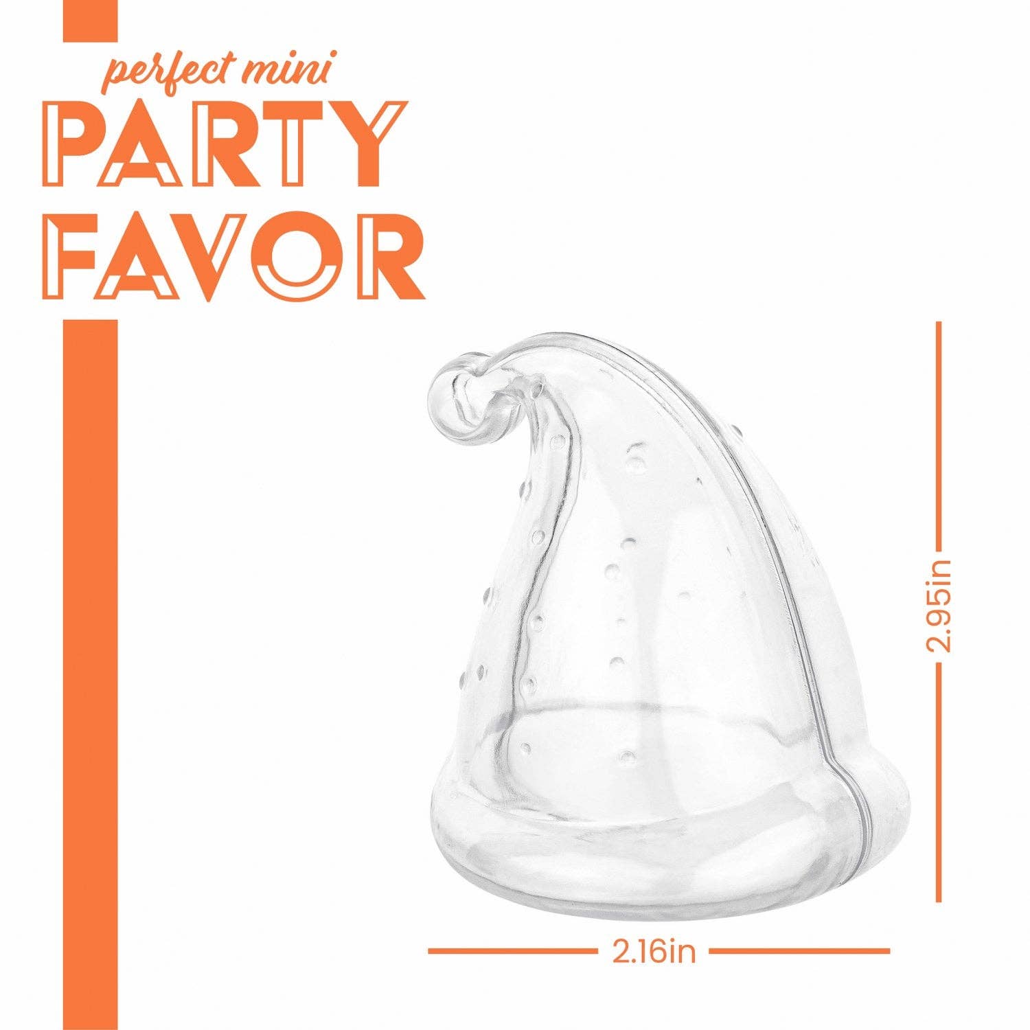 Hammont - Wholesale Party Favor Bag/Box - Elf Hat Shaped Acrylic Candy Boxes 12 Pack 2.16"X2.95"2
