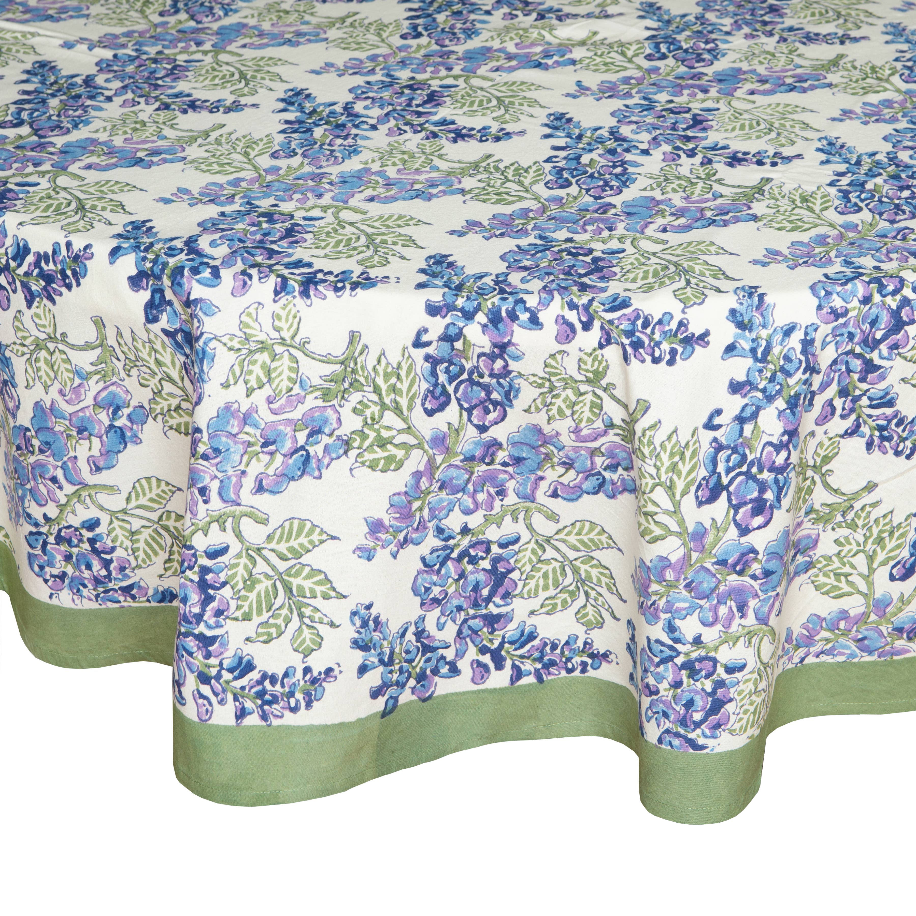 Couleur Nature - Wholesale Tablecloth - Wisteria Blue & Green | Tablecloth6