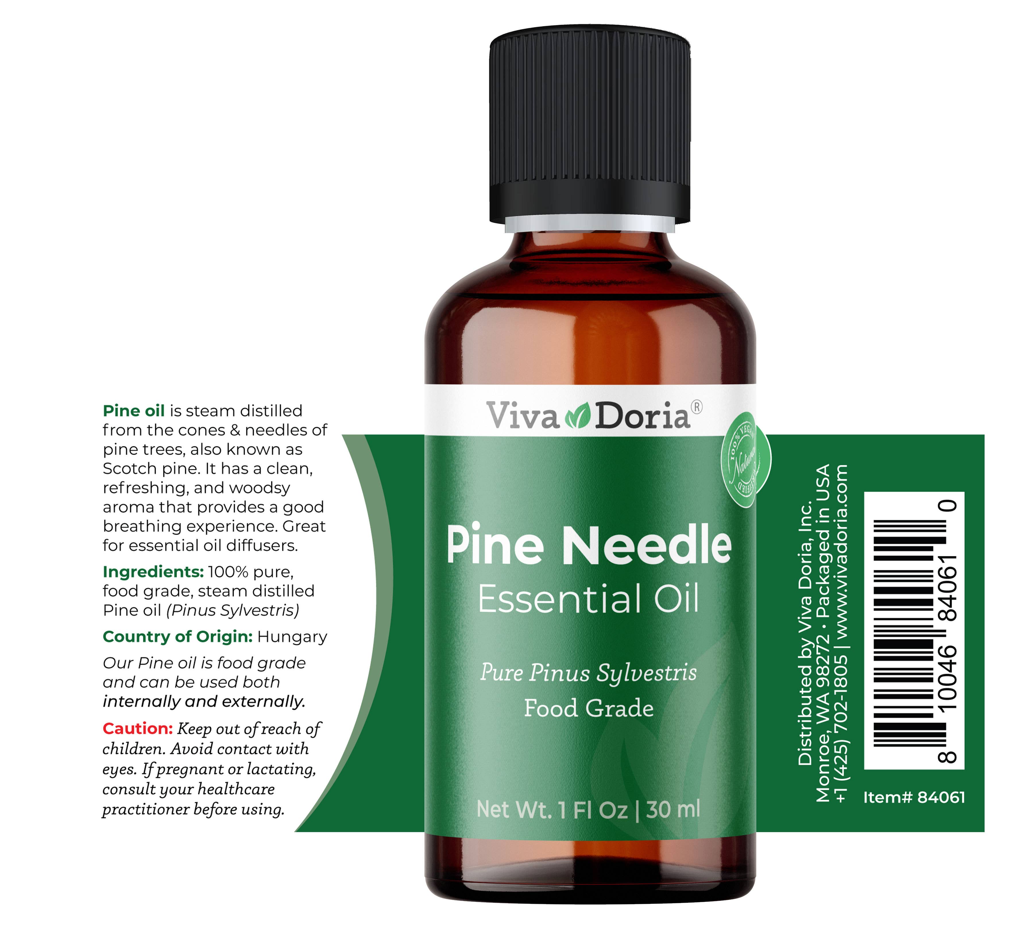 VIVA DORIA INC. - Wholesale Essential Oil - Pine Needle Essential Oil, Food Grade 30 mL (1 Fluid Ounce) 6