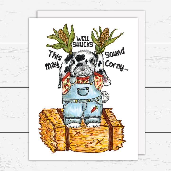 Corny Bunny Karte für den Großhandel von Snorty Morty Designs