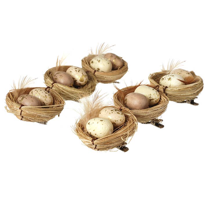 SET OF BIRD NESTS WITH EGGS for wholesale by Heaven Sends
