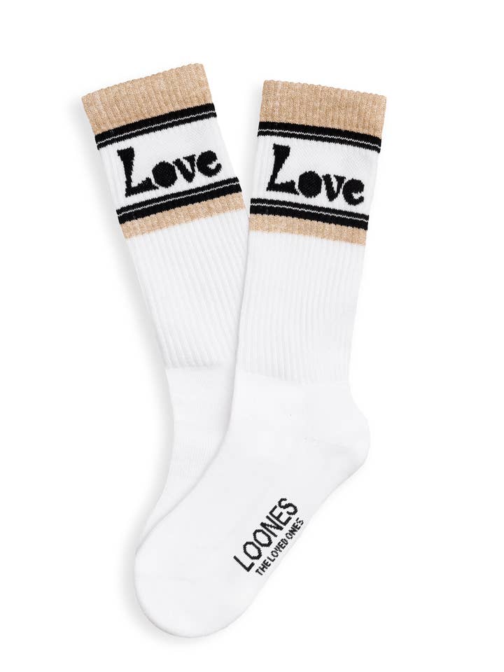 Chaussettes LOVE scintillantes pour enfants pour la vente par LOONES