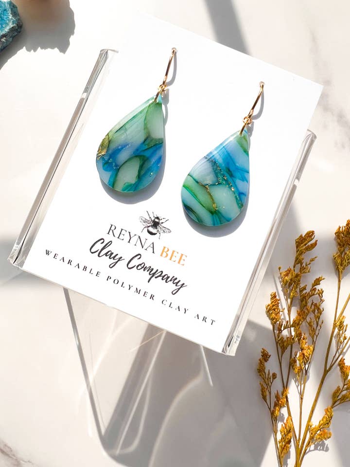 Cyan - Larmes pour la vente par ReynaBee Clay Co