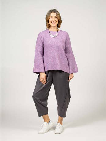 Melona Plisseret Pant i Grå for engroshandel hos Caposhie