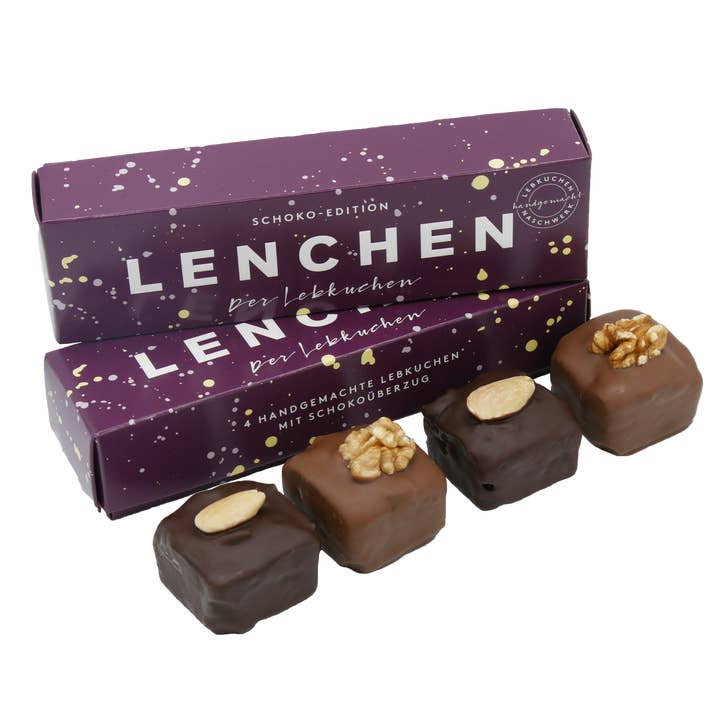 doos van 4 peperkoek-chocolademix voor wholesale door Lenchen - Der Lebkuchen