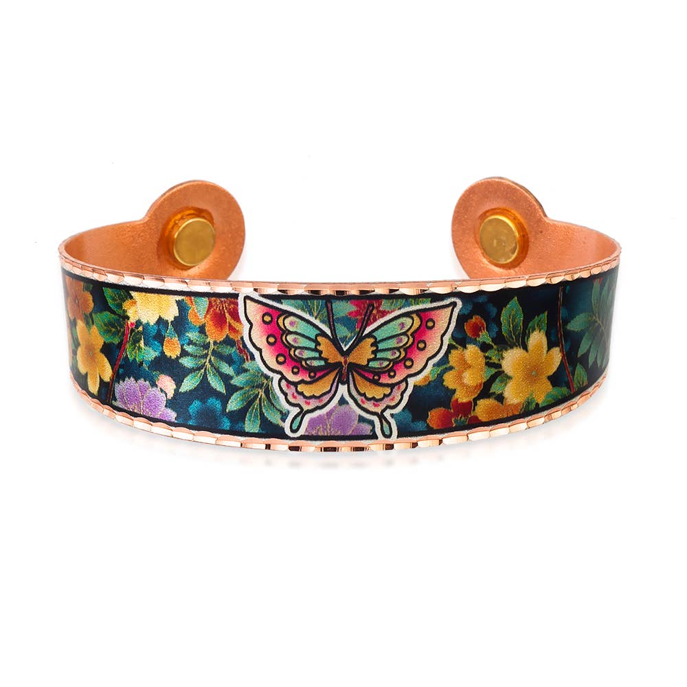 COPPER ARTS INC. - Wholesale Cuff Bracelet - BM 37 Butterfly Magnetic Bracelet 0