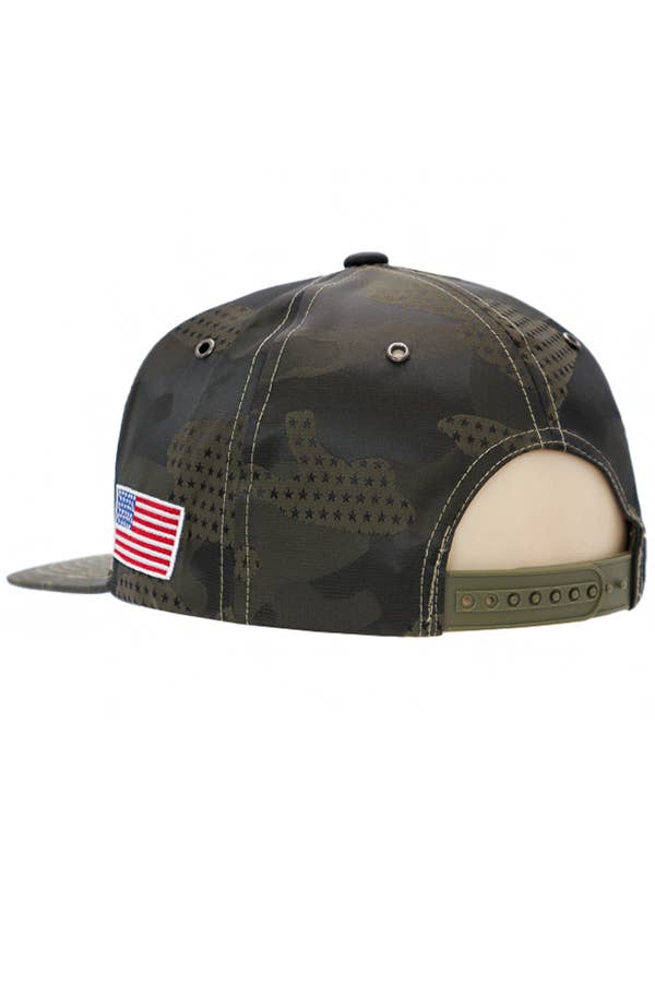 Cap Zone - Vendita all'ingrosso Cappellino con visiera piatta - Uomo - Bandiera Americana Itty Bitty Star Camouflage Nylon Snapback8