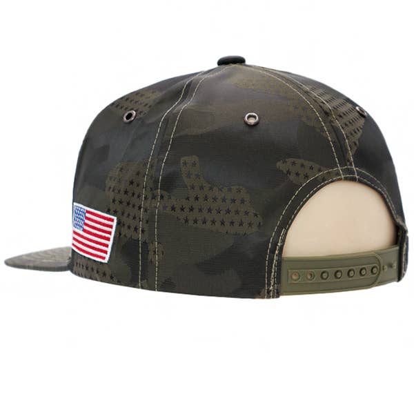 Cap Zone - Vendita all'ingrosso Cappellino con visiera piatta - Uomo - Bandiera Americana Itty Bitty Star Camouflage Nylon Snapback8