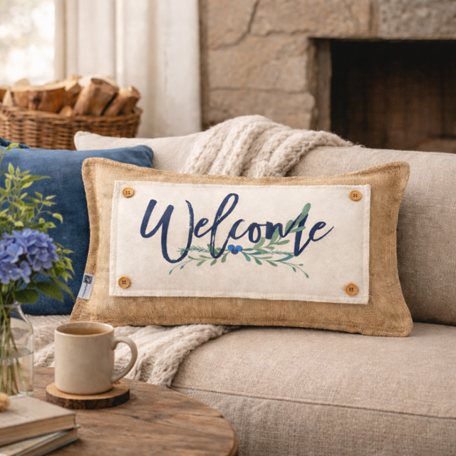 PillowPanels - Wholesale Throw/Decorative Pillow - BURLAP: PILLOW ONLY (with insert) 18