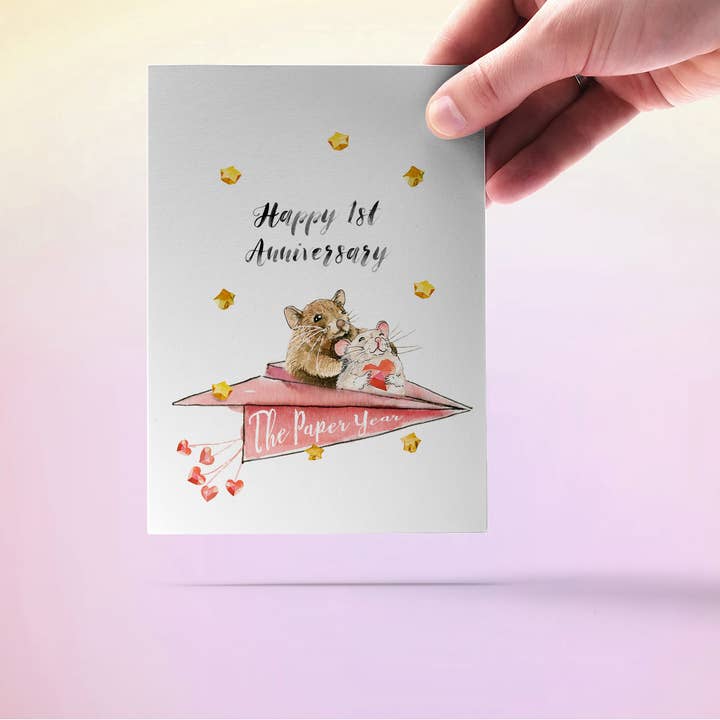 Liyana Studio - Vendita all'ingrosso Biglietti di auguri per anniversario - Biglietto anniversario di carta per coppia di ratti3