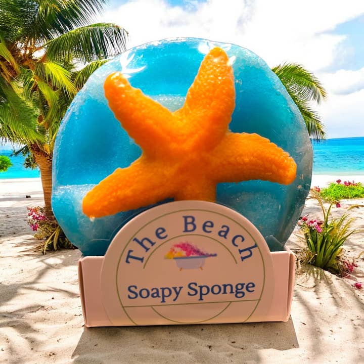Ideal Soaps - Wholesale Bath Pouf/Sponge - Soapy Sponge Beach10