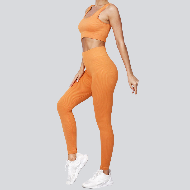 WONDERXFANS - Wholesale Activewear Set - Women's - Seamless yoga leggings and tank top two-piece set0