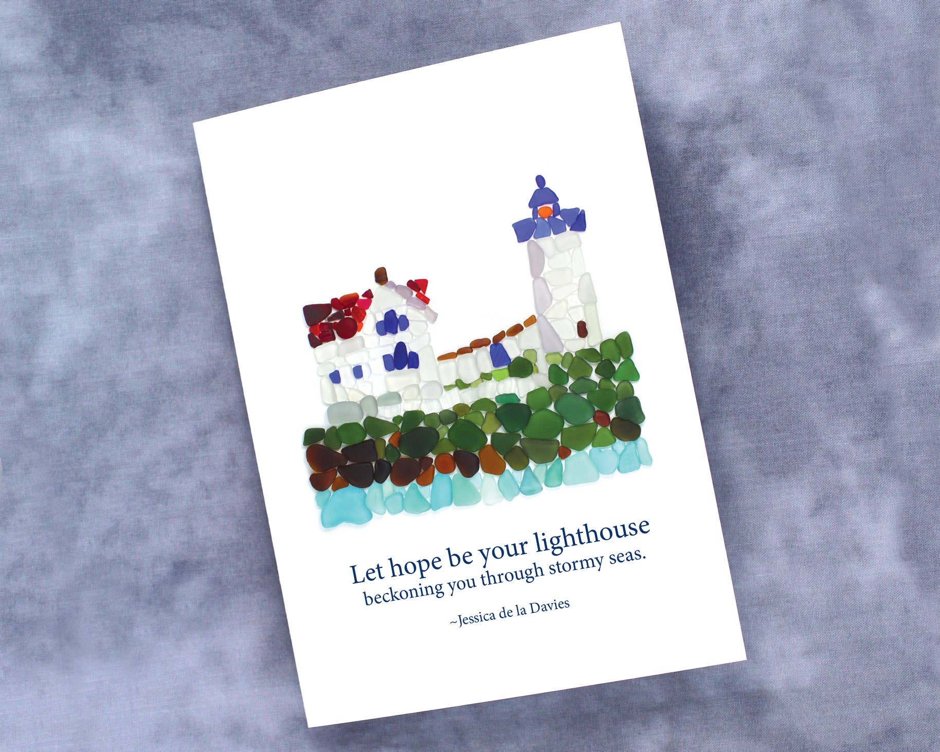 Beachcombing / Etched by the Sea - Venta al por mayor Tarjeta de condolencias - Tarjeta de simpatía «Let Hope...»1