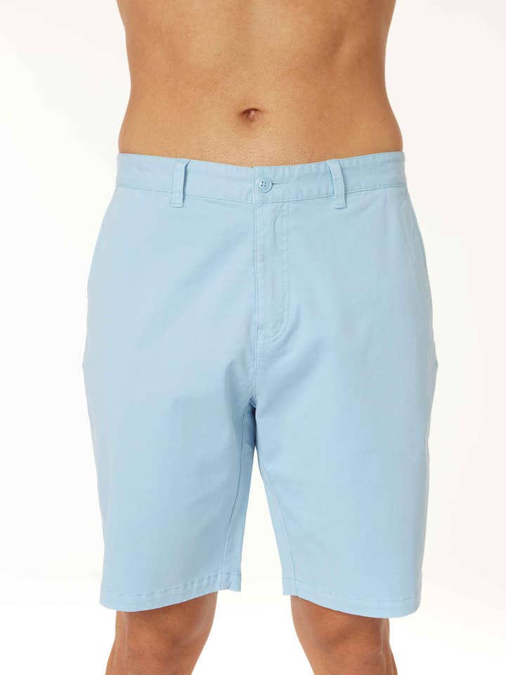 Pantalones cortos chinos de sarga elástica con 4 bolsillos para hombre para venta al por mayor de Hawk's Bay