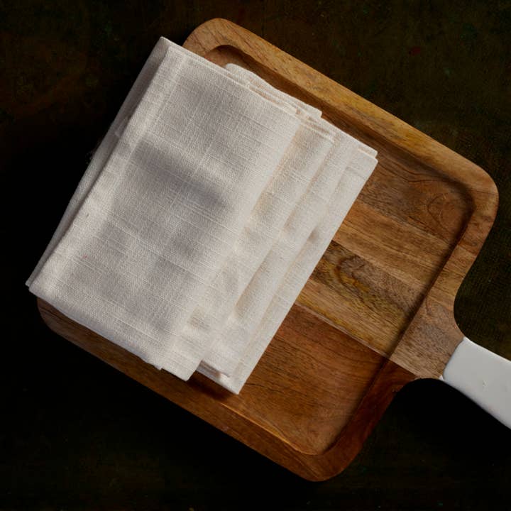 Gift Set - Wooden Tray with Set of Four Napkins for wholesale by Rich Home Linens