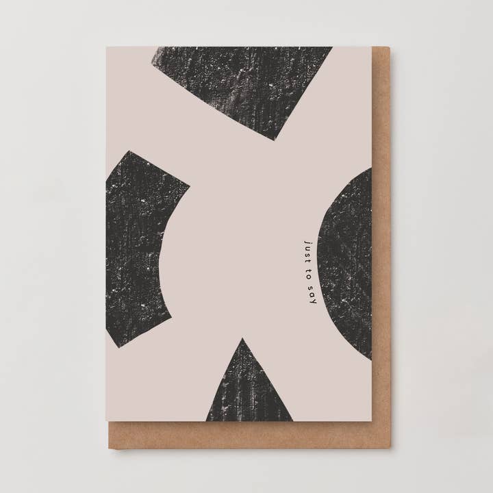 'JUST TO SAY' NOTECARD for wholesale by Kinshipped