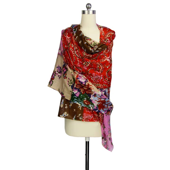 SAACHI - Wholesale Scarf - Women's - Multi Print Floral Scarf