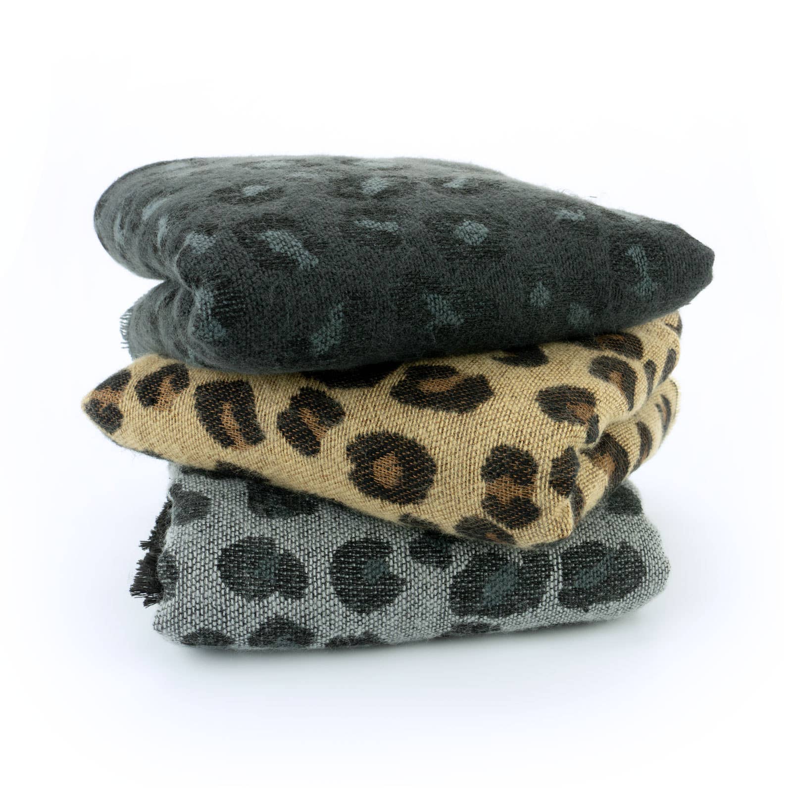 DM Merchandising - Wholesale Wrap - Women's - Britt's Knits Snow Leopard Wrap Open Stock1