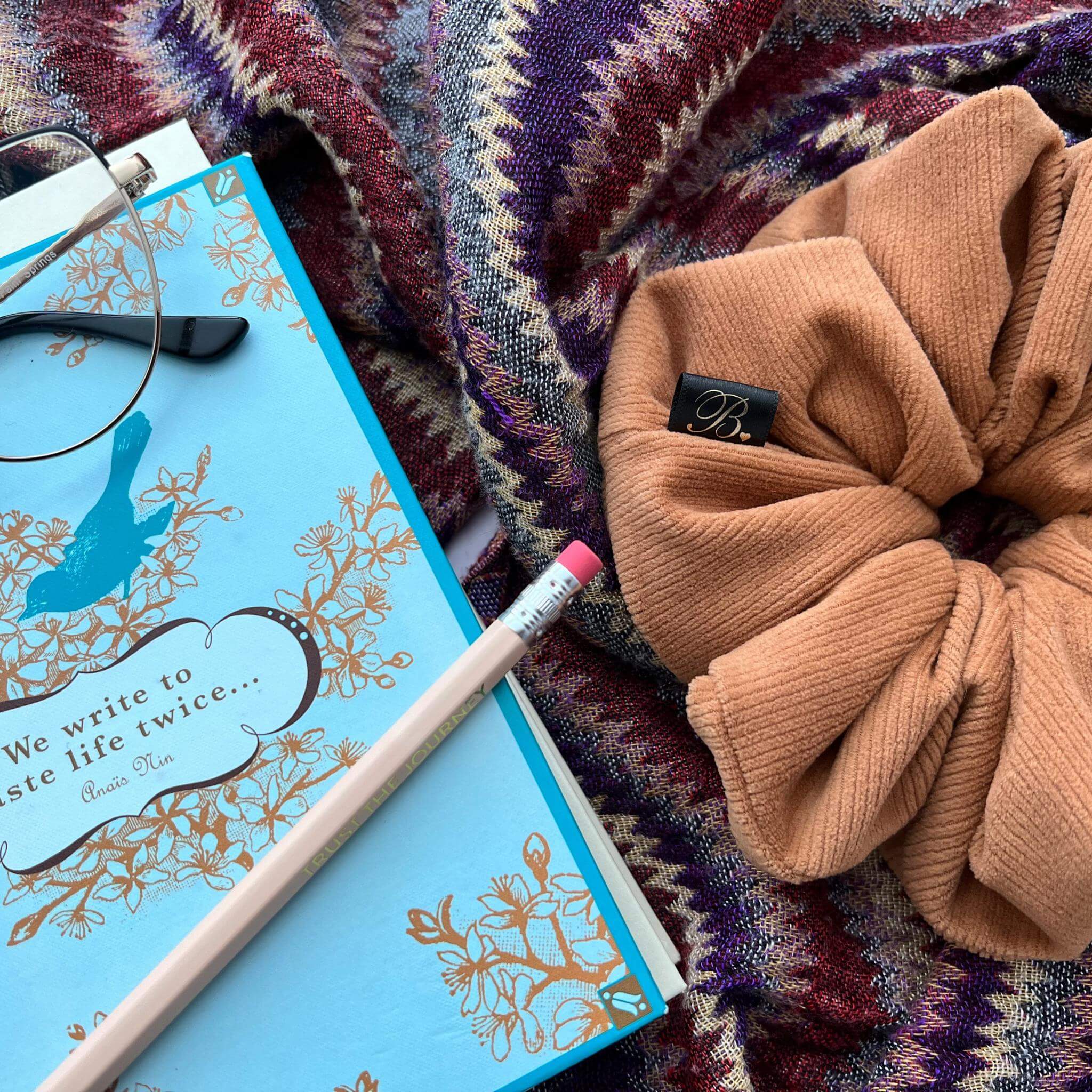 B. LUVV & CO. - Wholesale Scrunchie - Women's - Softest Ribbed Scrunchie in Caramel4