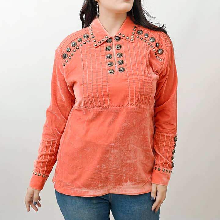 LS Western - Wholesale Tunic - Women's - ADSH033 Fabric Women Shirt Dress Tunic Ladies Girl Top5