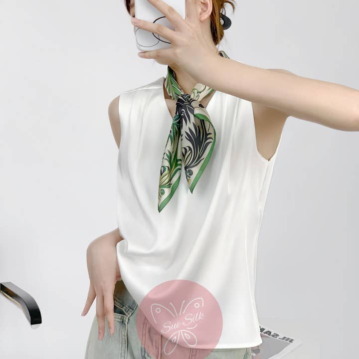 SueSilkHK - Wholesale Scarf - Women's - Paisley Style Large Fern Pattern Silk Scarf - Designer Original - Customizable Fabric and Size - Women's Scarf - Gift for Her2