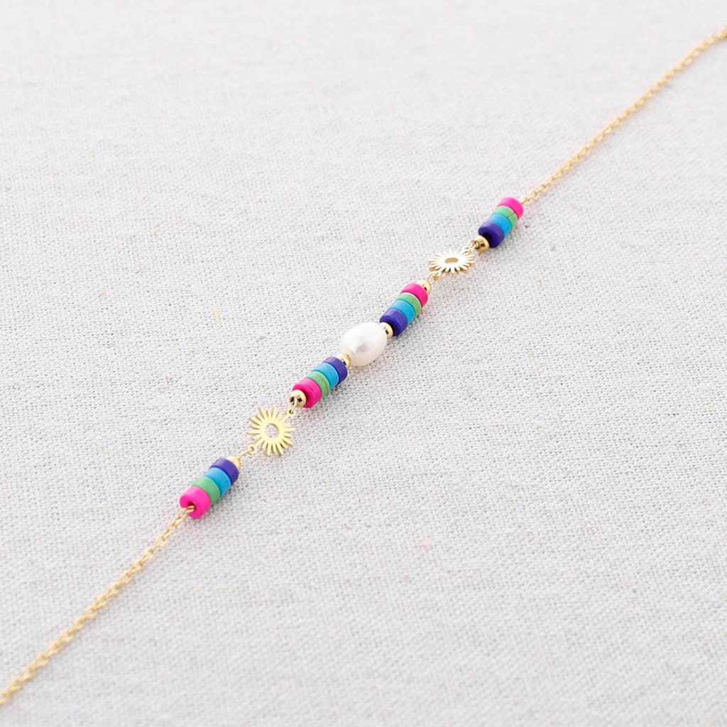 Sonata - Venta al por mayor Bisutería - Gargantilla Acero Piedras Colgantes1